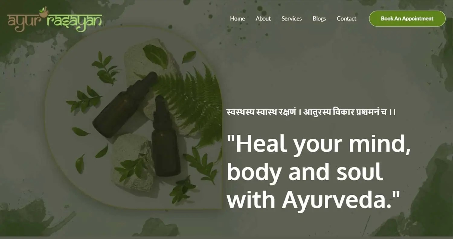 Ayur Rasayan Website