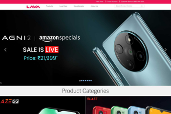 Lava Mobiles Website