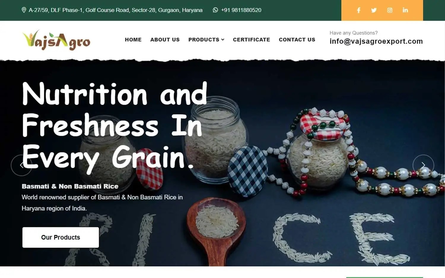 Vajs Agro Website